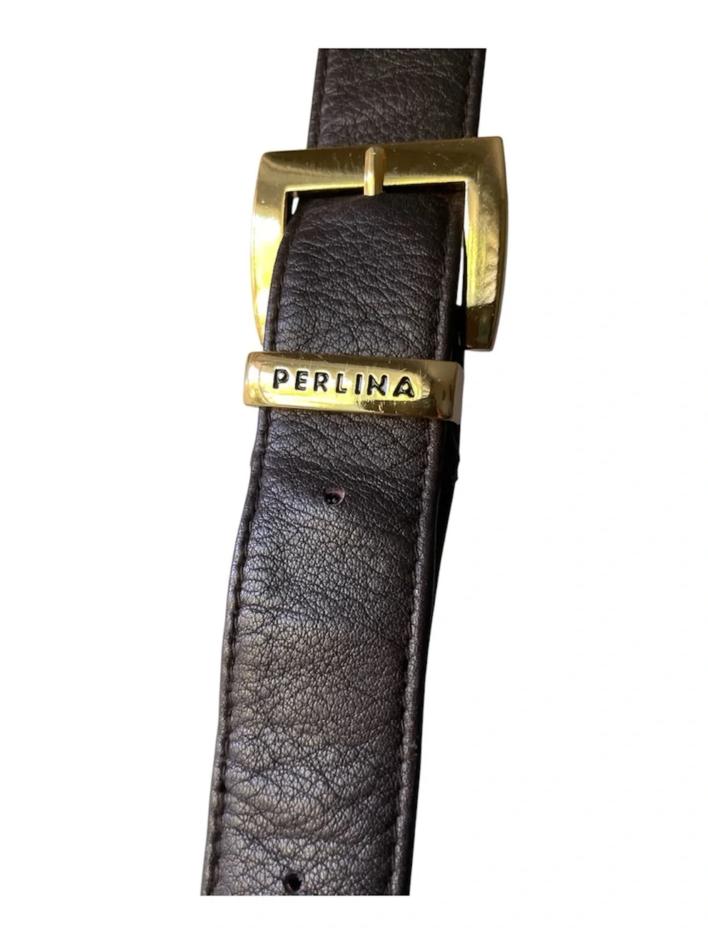 Perlina Brown Crossbody Leather Shoulder Bag